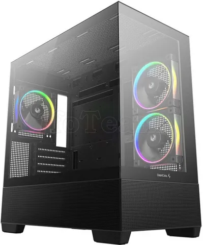 Photo de Boitier Mini Tour Micro ATX DeepCool CG380 3F RGB avec panneaux vitrés (Noir)