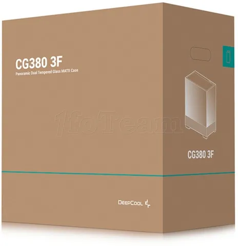 Photo de Boitier Mini Tour Micro ATX DeepCool CG380 3F RGB avec panneaux vitrés (Noir)