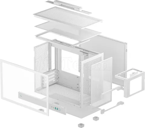 Photo de Boitier Mini Tour Micro ATX DeepCool CH160 Plus avec panneau vitré (Blanc)
