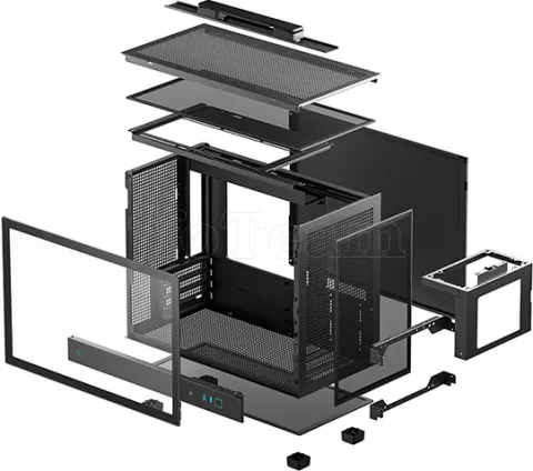 Photo de Boitier Mini Tour Micro ATX DeepCool CH160 Plus avec panneau vitré (Noir)