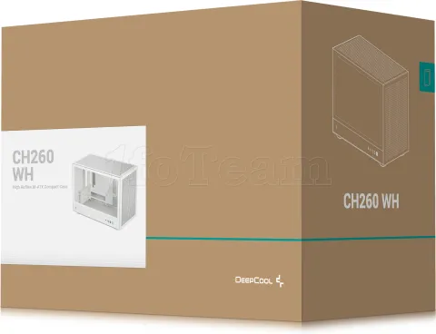 Photo de Boitier Mini Tour Micro ATX DeepCool CH260 avec panneau vitré (Blanc)