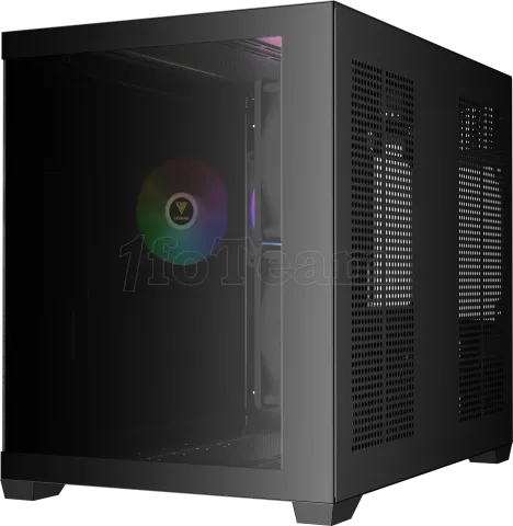 Photo de Boitier Mini Tour Micro ATX Gamdias Aura GC10M V2 RGB avec panneaux vitrés (Noir)