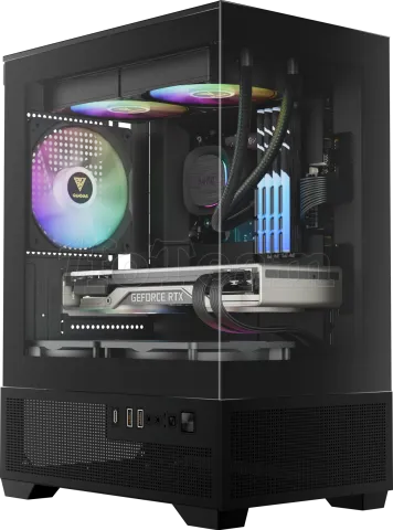 Photo de Boitier Mini Tour Micro ATX Gamdias Aura GC9M Elite RGB avec panneaux vitrés (Noir)