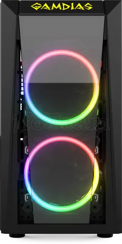 Photo de Boitier Mini Tour Micro ATX Gamdias Talos E1 RGB avec panneaux vitrés (Noir)