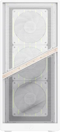 Photo de Boitier Mini Tour Micro ATX Gamemax Aeris 330 Mesh RGB avec panneau vitré (Blanc)