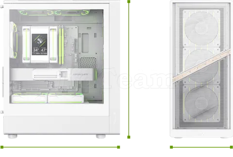 Photo de Boitier Mini Tour Micro ATX Gamemax Aeris 330 Mesh RGB avec panneau vitré (Blanc)