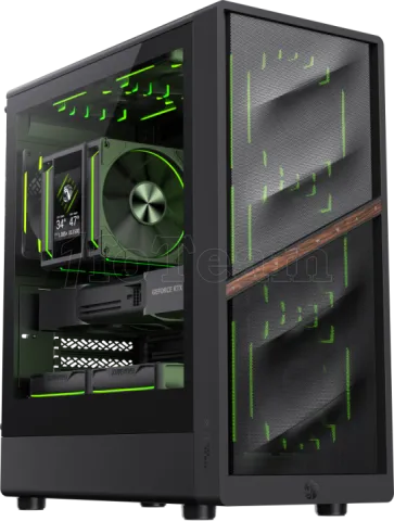 Photo de Boitier Mini Tour Micro ATX Gamemax Aeris 330 Mesh RGB avec panneau vitré (Noir)