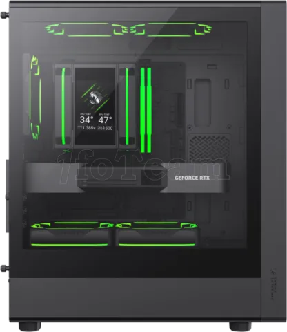 Photo de Boitier Mini Tour Micro ATX Gamemax Aeris 330 RGB avec panneau vitré (Noir)