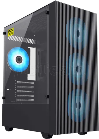 Photo de Boitier Mini Tour Micro ATX Gamemax Edge ARGB avec panneau vitré (Noir)