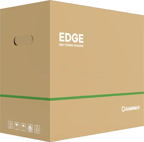 Photo de Boitier Mini Tour Micro ATX Gamemax Edge RGB avec panneau vitré (Noir)