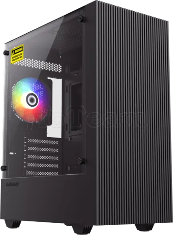 Photo de Boitier Mini Tour Micro ATX Gamemax Edge RGB avec panneau vitré (Noir)