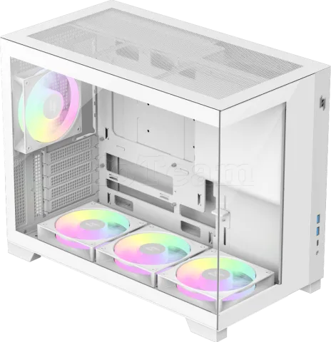 Photo de Boitier Mini Tour Micro ATX Gamemax Nex C33 RGB  avec panneaux vitrés (Blanc)