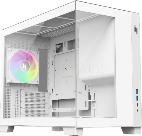 Photo de Boitier Mini Tour Micro ATX Gamemax Nex C33 RGB  avec panneaux vitrés (Blanc)