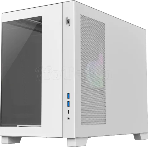 Photo de Boitier Mini Tour Micro ATX Gamemax Nex C33 RGB  avec panneaux vitrés (Blanc)
