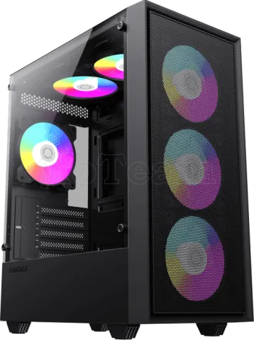 Photo de Boitier Mini Tour Micro ATX Gamemax Storm RGB avec panneau vitré (Noir)