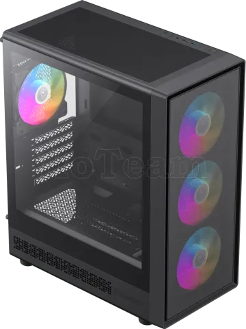 Photo de Boitier Mini Tour Micro ATX Gamemax Storm RGB avec panneau vitré (Noir)