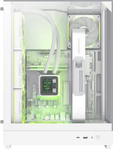 Photo de Boitier Mini Tour Micro ATX Gamemax T20 RGB avec panneaux vitrés (Blanc)