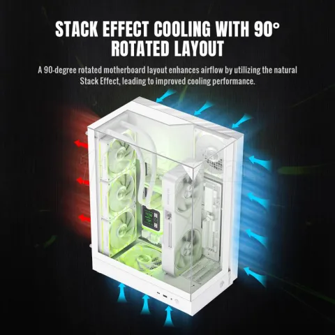 Photo de Boitier Mini Tour Micro ATX Gamemax T20 RGB avec panneaux vitrés (Blanc)