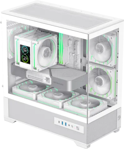 Photo de Boitier Mini Tour Micro ATX Gamemax Vista 2 ARGB  avec panneaux vitrés (Blanc)
