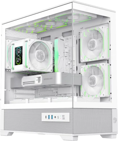 Photo de Boitier Mini Tour Micro ATX Gamemax Vista 2 RGB  avec panneaux vitrés (Blanc)