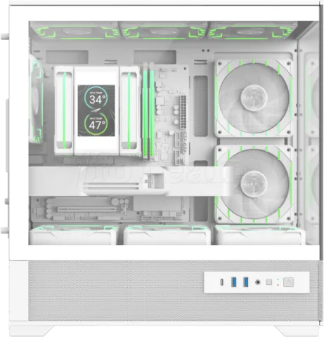 Photo de Boitier Mini Tour Micro ATX Gamemax Vista 2 RGB  avec panneaux vitrés (Blanc)
