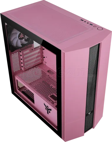 Photo de Boitier Mini Tour Micro ATX iTek Liflig 41 RGB avec panneau vitré (Rose)