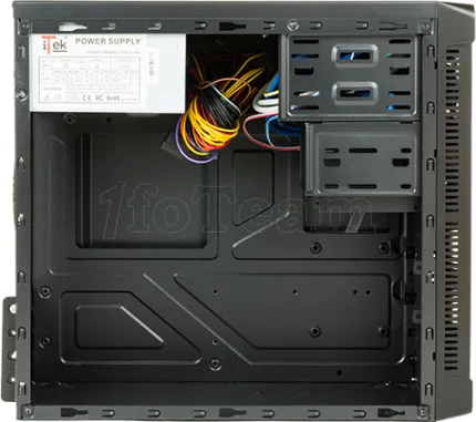 Photo de Boitier Mini Tour Micro ATX iTek River + Alimentation 500W (Noir)
