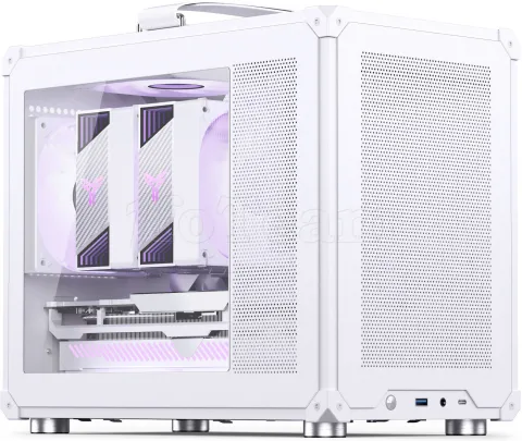 Photo de Boitier Mini Tour Micro-ATX Jonsbo C6 Max avec panneau vitré (Blanc)