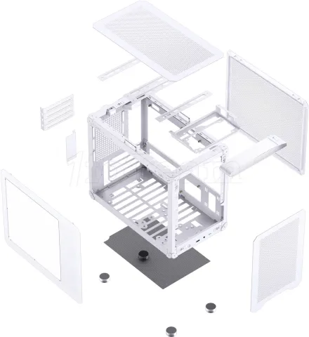Photo de Boitier Mini Tour Micro-ATX Jonsbo C6 Max avec panneau vitré (Blanc)