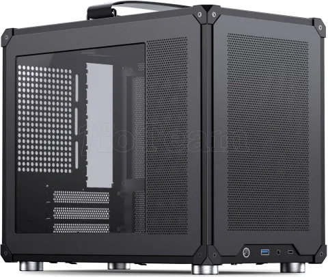 Photo de Boitier Mini Tour Micro-ATX Jonsbo C6 Max avec panneau vitré (Noir)