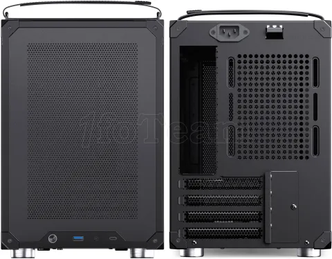 Photo de Boitier Mini Tour Micro-ATX Jonsbo C6 Max avec panneau vitré (Noir)