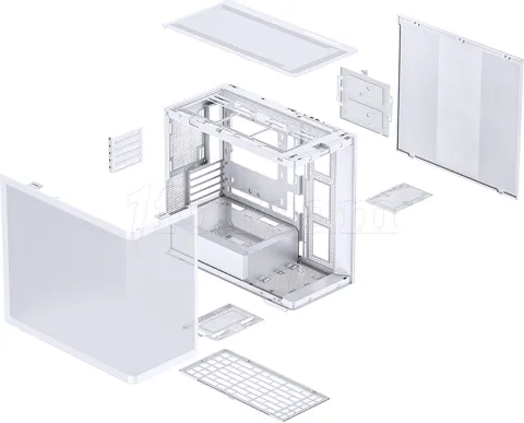 Photo de Boitier Mini Tour Micro-ATX Jonsbo D300 avec panneaux vitrés (Blanc)