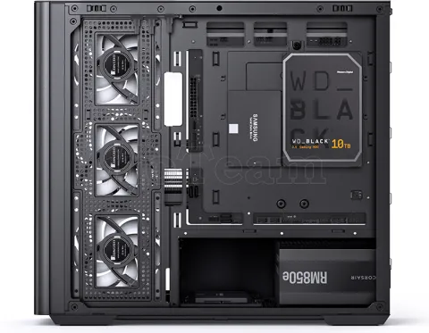 Photo de Boitier Mini Tour Micro-ATX Jonsbo D300 avec panneaux vitrés (Noir)