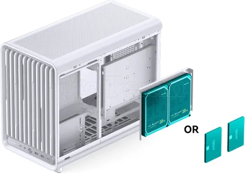 Photo de Boitier Mini Tour Micro ATX Jonsbo D33 avec panneau vitré (Blanc)
