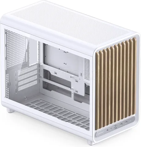Photo de Boitier Mini Tour Micro ATX Jonsbo D33 Wood avec panneau vitré (Blanc)