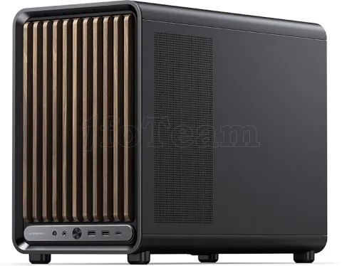 Photo de Boitier Mini Tour Micro ATX Jonsbo D33 Wood avec panneau vitré (Noir)