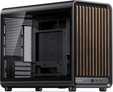 Photo de Boitier Mini Tour Micro ATX Jonsbo D33 Wood avec panneau vitré (Noir)