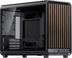 Photo de Boitier Mini Tour Micro ATX Jonsbo D33 Wood avec panneau vitré (Noir)
