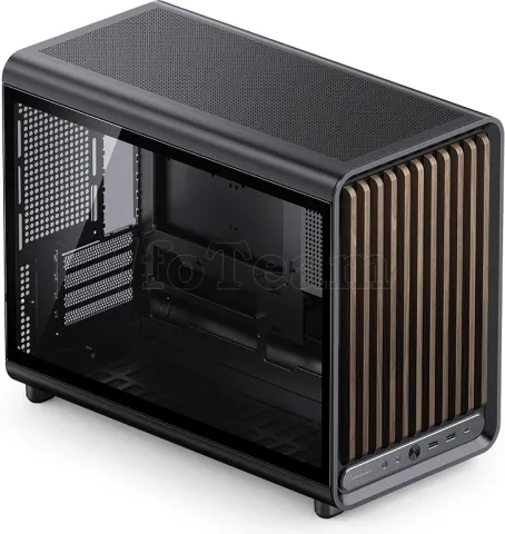 Photo de Boitier Mini Tour Micro ATX Jonsbo D33 Wood avec panneau vitré (Noir)