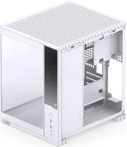 Photo de Boitier Mini Tour Micro ATX Jonsbo D34 avec panneaux vitrés (Blanc)