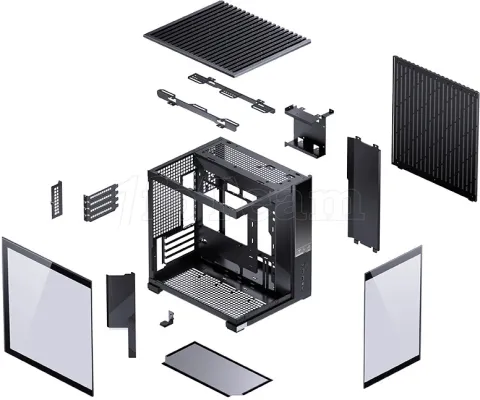 Photo de Boitier Mini Tour Micro ATX Jonsbo D34 avec panneaux vitrés (Noir)