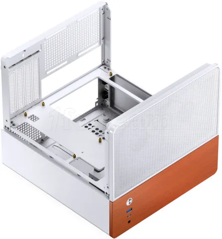 Photo de Boitier Mini Tour Micro ATX Jonsbo V12 avec panneaux vitrés (Blanc)