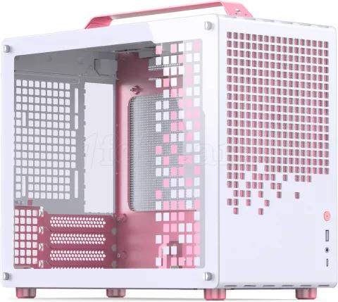 Photo de Boitier Mini Tour Micro ATX Jonsbo Z20 avec panneau vitré (Blanc/Rose)