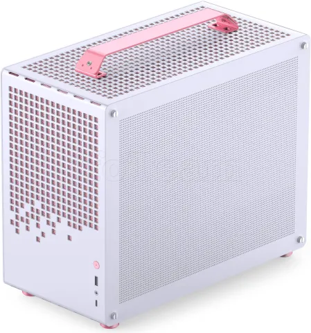 Photo de Boitier Mini Tour Micro ATX Jonsbo Z20 avec panneau vitré (Blanc/Rose)