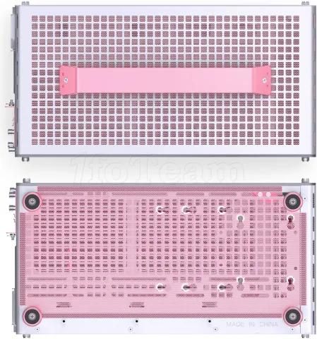 Photo de Boitier Mini Tour Micro ATX Jonsbo Z20 avec panneau vitré (Blanc/Rose)