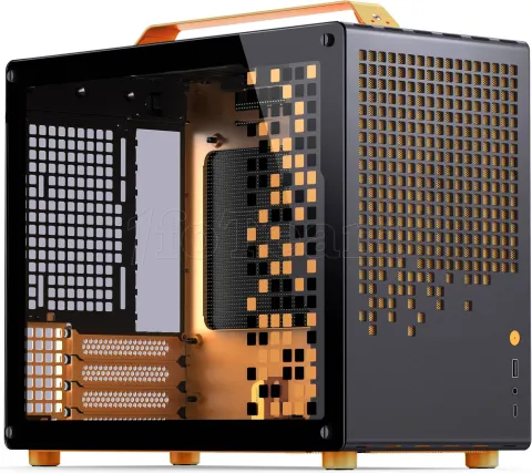 Photo de Boitier Mini Tour Micro ATX Jonsbo Z20 avec panneau vitré (Noir/Orange)