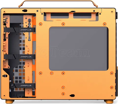 Photo de Boitier Mini Tour Micro ATX Jonsbo Z20 avec panneau vitré (Noir/Orange)
