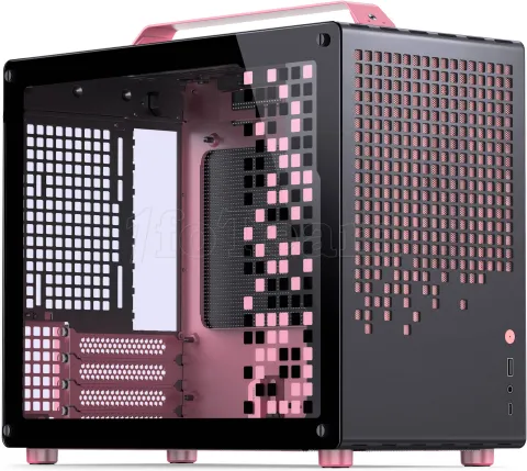 Photo de Boitier Mini Tour Micro ATX Jonsbo Z20 avec panneau vitré (Noir/Rose)