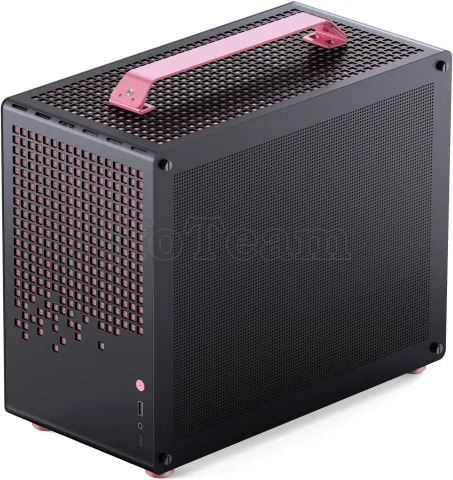 Photo de Boitier Mini Tour Micro ATX Jonsbo Z20 avec panneau vitré (Noir/Rose)