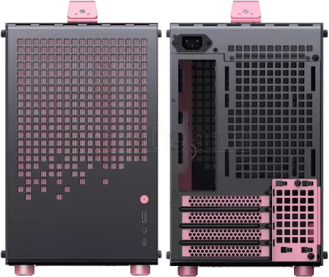 Photo de Boitier Mini Tour Micro ATX Jonsbo Z20 avec panneau vitré (Noir/Rose)